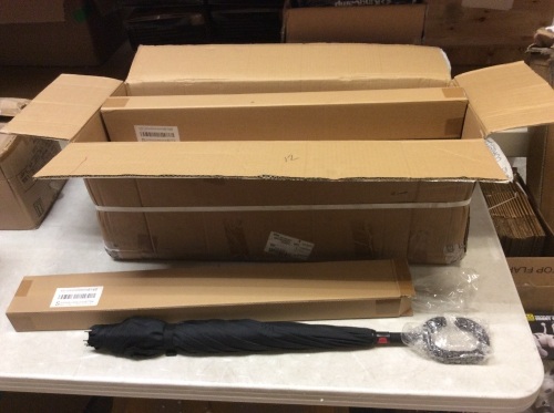 Lot of (12) C-Handle Black Umbrellas - New - Lot 307