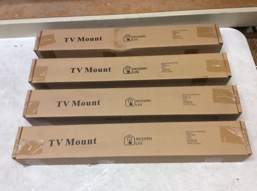 Lot of (4) Slim Compact TV Wall Mount Brackets for 32” to 70” Flat Screen TVs - Appear New  - Lot 601