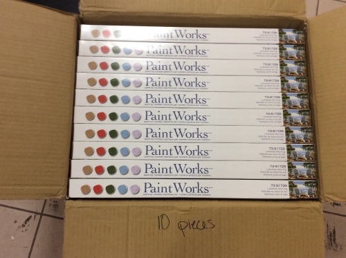 Case of (10) PaintWorks Paint By Numbers Kits - New - Lot 547