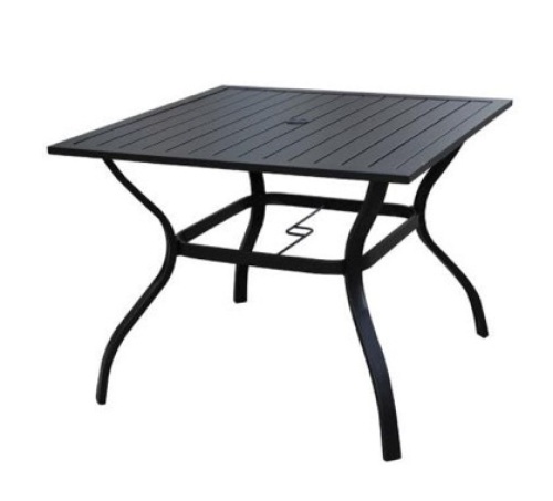 Patio Festival Square Metal Outdoor Dining Table - Appears New  - Lot 335