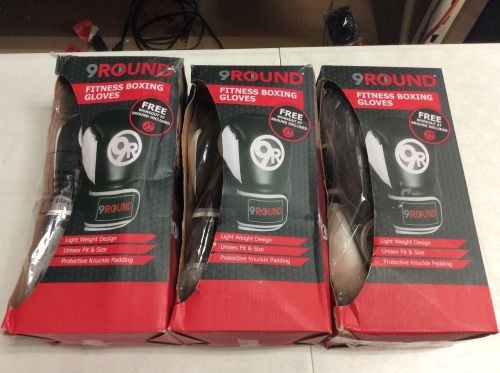 Lot of (3) Sunny Days Entertainment 9Round Fitness Boxing Gloves - Appear New  - Lot 559