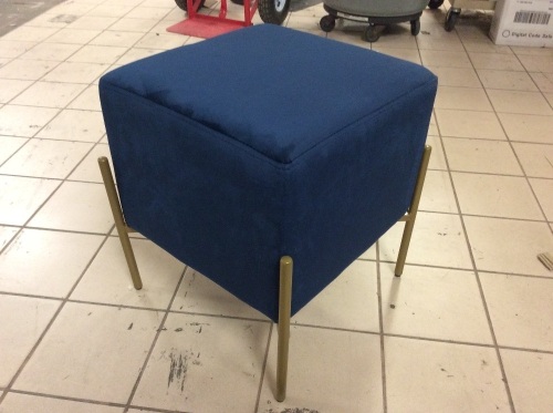 Meridian Furniture Isla Contemporary Velvet Ottoman - E-Comm Return, Appears New  - Lot 773