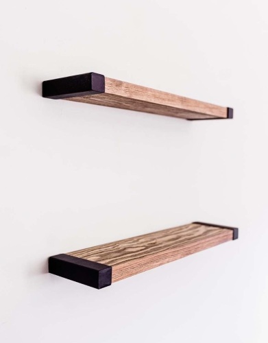 The Bella Collection Floating Shelves with Iron End Caps - Appear New  - Lot 1055
