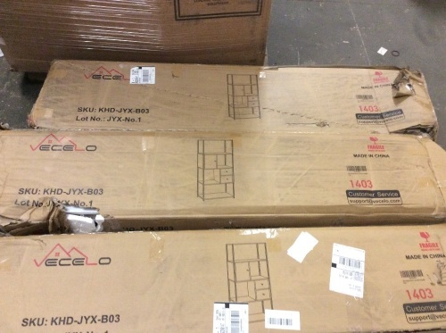 Lot of (3) Vecelo Bookcases - Unknown Conditons - Lot 1075