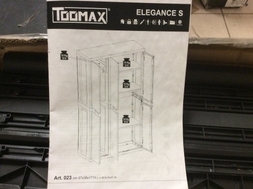 TooMax Storage Cabinet - Unknown Condition  - Lot 1144