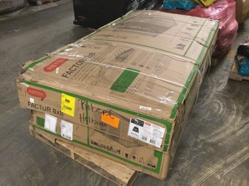 Keter Factor 8' x 8' Plastic Shed. Unknown Confition E-Commerce Return. Unknown if it is Complete or Damaged - Lot 79