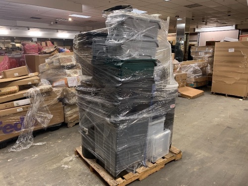 Pallet of Plastic Storage and Organization Items. Unknown Conditions. May Contain Broken and Incomplete Items - Lot 59