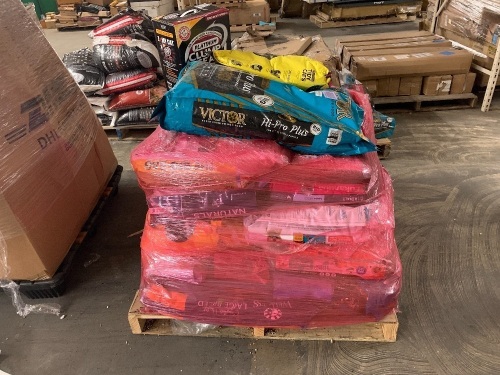 Pallet of Dog Food and More. Unknown Condition - Lot 60