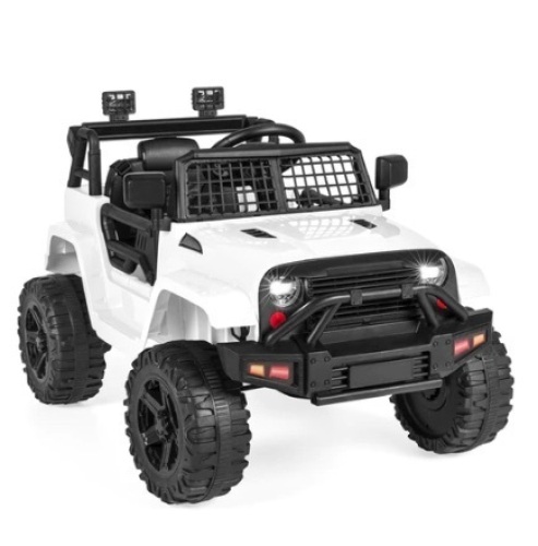 12V Kids Ride-On Truck Car, White