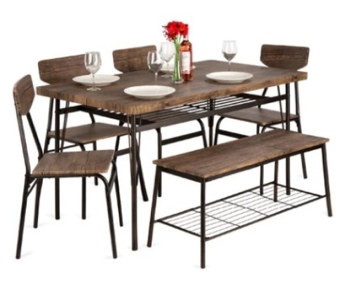 6-Piece Modern Dining Set, 55in