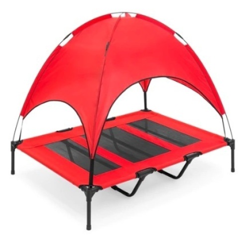 Elevated Cooling Dog Bed, 48in, Red