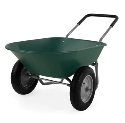 Dual-Wheel Wheelbarrow Garden Cart