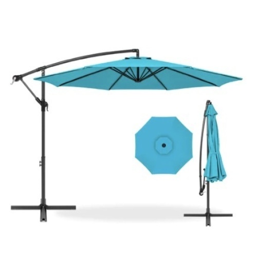 Offset Hanging Patio Umbrella, 10ft, Sky Blue