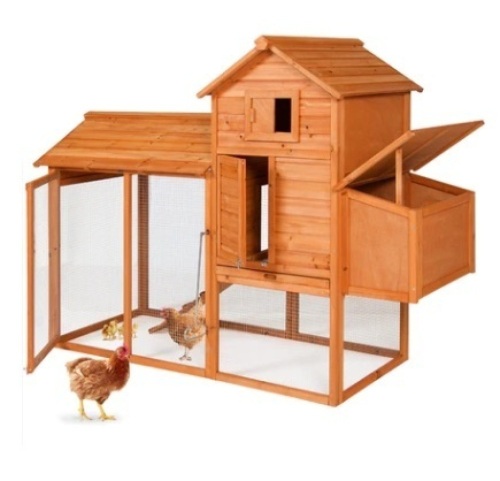 Multi-Level Wooden Chicken Coop, 80in