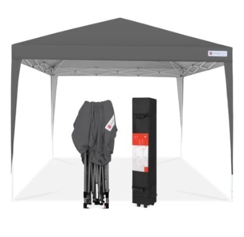 Outdoor Portable Pop Up Canopy Tent, 10x10ft, Dark Gray