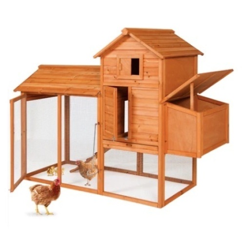 Multi-Level Wooden Chicken Coop, 80in