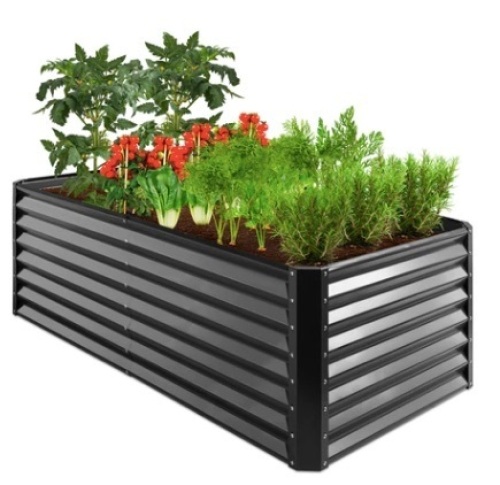 Outdoor Metal Raised Garden Bed, 6x3x2ft