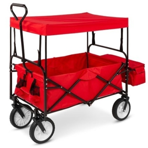 BCP. SKY 1882 : Utility Wagon  Cart  W / Folding Design  2 - Cup Holders 