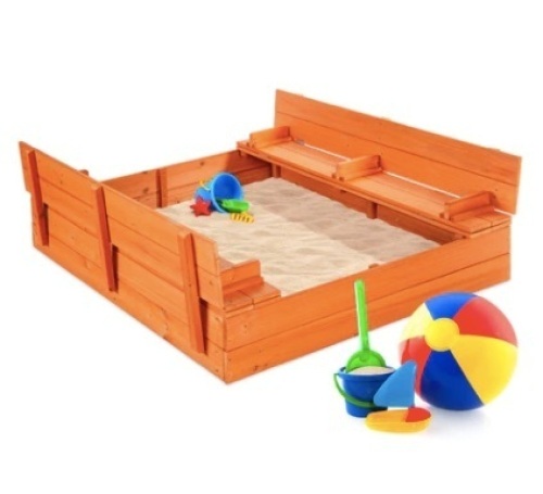 Kids Cedar Sandbox, 47x47in