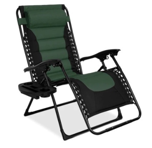 Oversized Padded Zero Gravity Chair, Forest Green