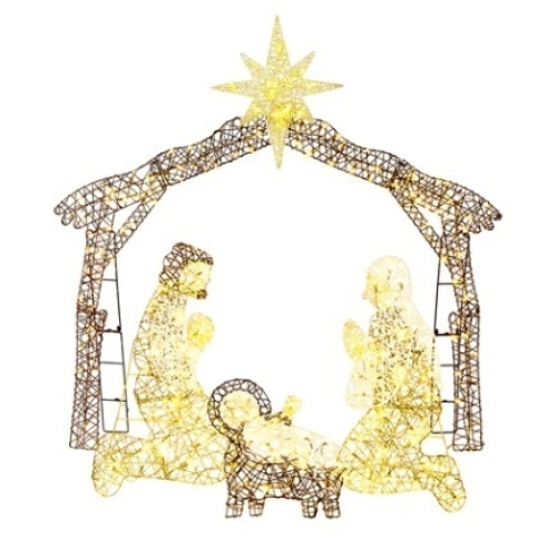 Lighted Christmas Nativity Scene Outdoor Decor, 6ft