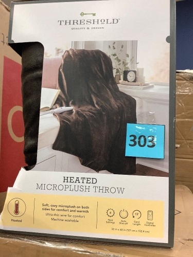 Heated Microplush Throw