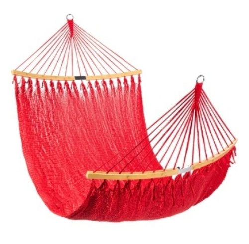 2-Person Woven Polyester Hammock, Fire Red - Lot 326