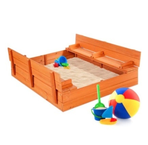 Kids Cedar Sandbox, 47x47in