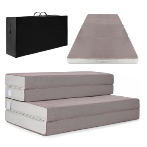 Folding Portable Mattress Topper, Full, 4in