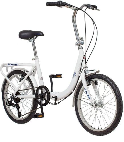 Schwinn Loop Adult Folding Bike, 20-inch Wheels, 7-Speed Drivetrain, Rear Carry Rack, Carrying Bag - Lot 30