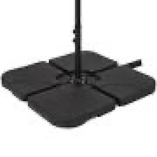 4-Piece Cantilever Offset Patio Umbrella Stand Square Base Plate Set w/ Easy-Fill Spouts - Lot 300