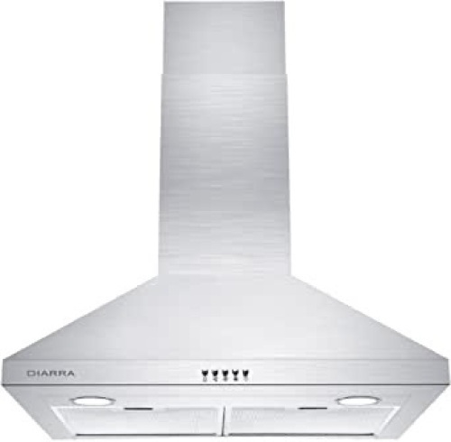 CIARRA Range Hood 30 inch 450 CFM Stainless Steel Wall Mount Range Hood Vent for Kitchen - Lot 314