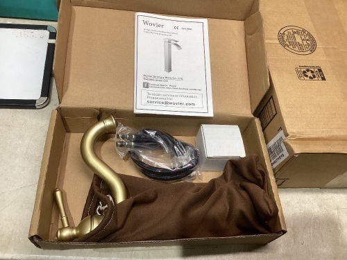 Lot of (2) Bathroom Sink Faucets One Hole Single Lever Handle Tall Body - Lot 374