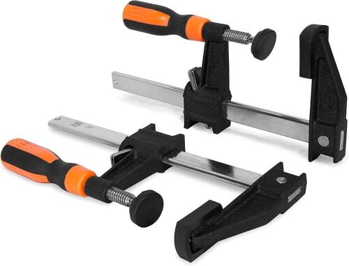 WEN 10206F2 Quick-Adjust 6-Inch Steel Bar Clamps with 2.5-Inch Throat and Micro-Adjustment Handle, Two Pack  - Lot 380