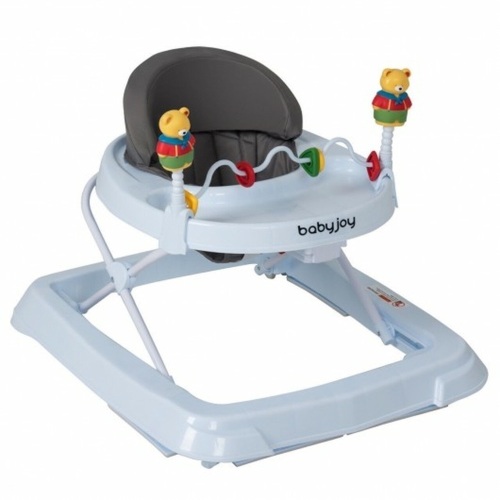 Adjustable Height Removable Folding Portable Baby Walker-Gray BB5637GR  - Lot 477
