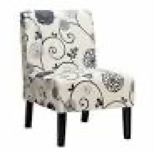 Armless Accent Fabric Leisure Chair w/Rubber Wood Legs - Lot 699