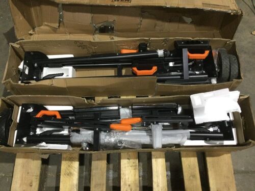 Lot of (2) WEN MSA330 Collapsible Rolling Miter Saw Stand with 3 Onboard Outlets - Incomplete, For Parts/Repair  - Lot 896
