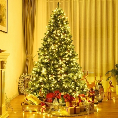  Pre-lit Artificial Christmas Tree Hinged LED Lights  - Lot 1118