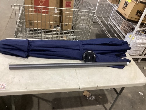 Outdoor Solar Patio Umbrella w/ Push Button Tilt, Crank Lift - 7.5ft, Used  - Lot 1122