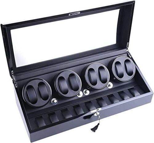 DUKWIN Automatic Watch Winder Case for 8 Watches Rotation and 9 Display Storage Spaces - Lot 457