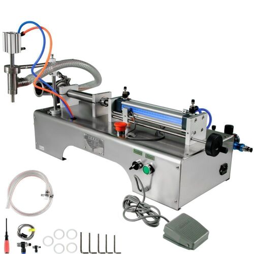 VEVOR Pneumatic Liquid Filling Machine 10-300ml Single Head Filler Adjustable Tool - Lot 446