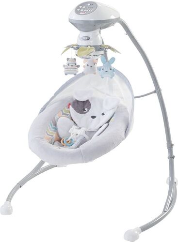 Fisher-Price Sweet Snugapuppy Swing, Dual Motion Baby Swing with Music, Sounds and Motorized Mobile  - Lot 1008