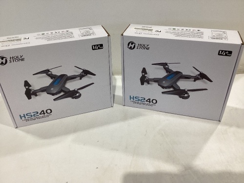 Holy Stone HS240 Foldable Drone with 720P Wi-Fi Camera Altitude Hold Function for Kids and Beginners 3D Flips One Key Start/Landing Modular Battery - Lot 675