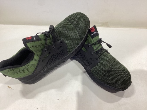Suadex Steel Toe Safety Olive Green And Black mesh work Sneakers. - Lot 644
