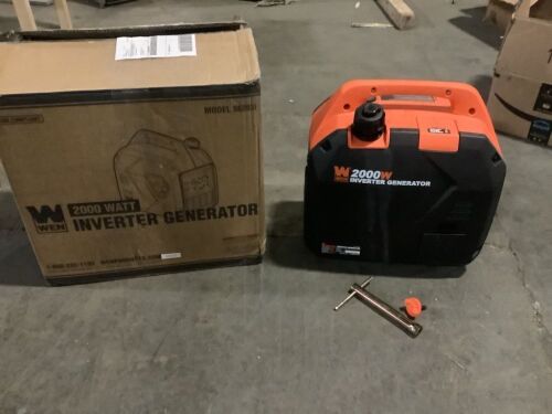 WEN 56203i Super Quiet 2000-Watt Portable Inverter Generator w/Fuel Shut Off - For Parts or Repair, Appears to Not Be Getting Spark - Lot 421
