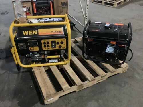 Lot of (2) WEN Portable Generators - Unknown if Complete, For Parts/Repair  - Lot 422