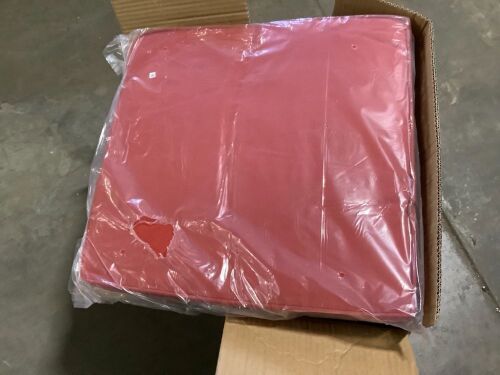 Set of 4 Red Patio Stool Seat Cushions  - Lot 460