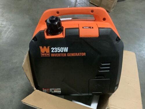 WEN 56235i Super Quiet 2350-Watt Portable Inverter Generator with Fuel Shut Off - For Parts/Repair, Motor Runs, No Power Outlet - Lot 462