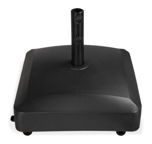 Fillable Mobile Umbrella Base Stand w/ 4 Wheels, 2 Locks, 123lb Capacity, Appears New - Lot 143