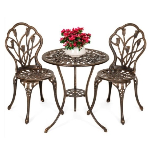 3-Piece Cast Aluminum Patio Bistro Furniture Set, Appears New - Lot 150